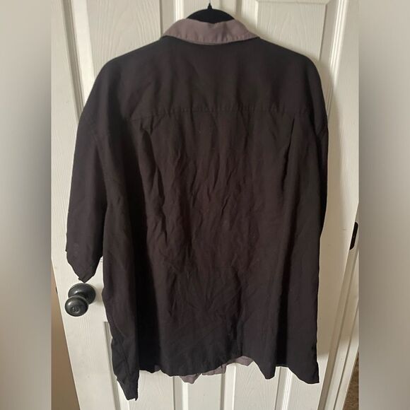 Island Passport Men’s Black/gray Short Sleeve Button Down Shirt Size 2XL - Picture 3 of 7